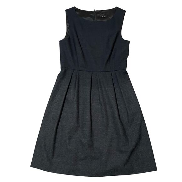 Theory Blainey Ascend Wool Sleeveless Sheath Dress Pleated Ombre Gray - Size 6 - Picture 1 of 9